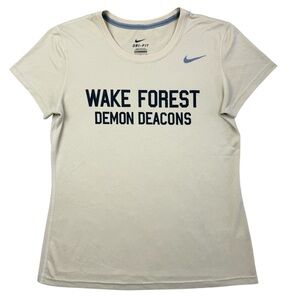 Women’s Nike Wake Forest TEAM ISSUED Demon Deacons Gold Logo t-shirt size M